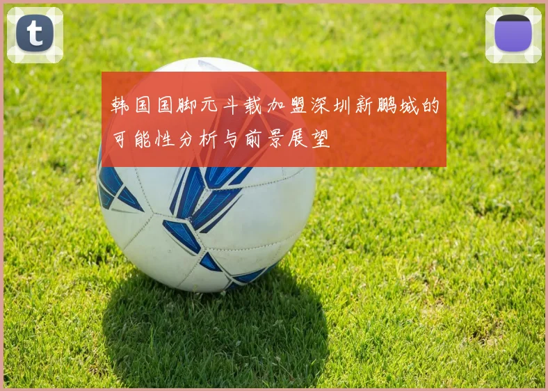 韩国国脚元斗载加盟深圳新鹏城的可能性分析与前景展望